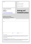 Antrag auf Verkehrsschau